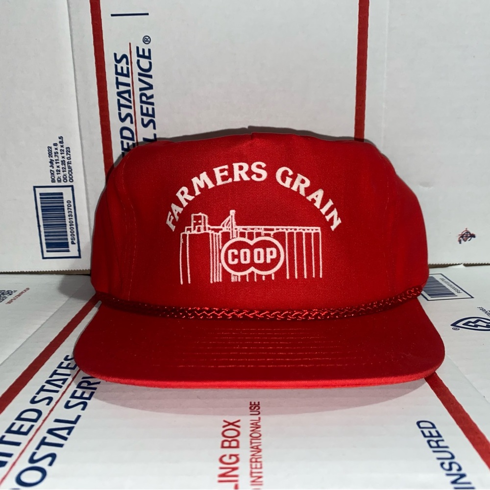 Vintage Farmers Grain Coop Co-op cooperative trucker Hat nissin cap agriculture